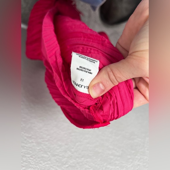 ✨ Ulla Johnson Orla Dress | Size 12 | Romantic Plissé Satin ✨ - Picture 9 of 11